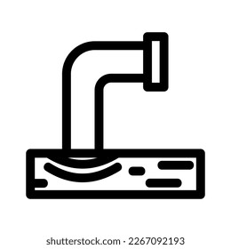 Muestra la belleza y la elegancia de su diseño con este impresionante icono de residuos industriales en blanco y negro. Perfecto para diseños gráficos, logos, aplicaciones móviles, afiches y más. 

