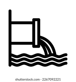 Muestra la belleza y la elegancia de su diseño con este impresionante icono de residuos industriales en blanco y negro. Perfecto para diseños gráficos, logos, aplicaciones móviles, afiches y más. 
