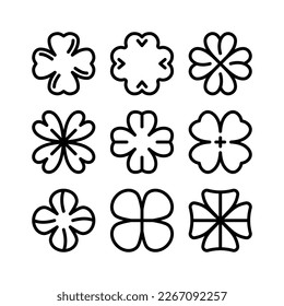 Showcase the beauty and elegance of your design with this stunning Black and White four leaf clover Icon. Perfect for graphic designs, logos, mobile apps, posters and more. 
