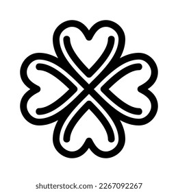 Showcase the beauty and elegance of your design with this stunning Black and White four leaf clover Icon. Perfect for graphic designs, logos, mobile apps, posters and more. 
