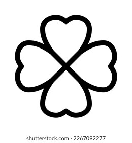 Showcase the beauty and elegance of your design with this stunning Black and White four leaf clover Icon. Perfect for graphic designs, logos, mobile apps, posters and more. 

