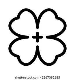 Showcase the beauty and elegance of your design with this stunning Black and White four leaf clover Icon. Perfect for graphic designs, logos, mobile apps, posters and more. 
