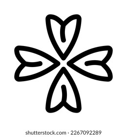 Showcase the beauty and elegance of your design with this stunning Black and White four leaf clover Icon. Perfect for graphic designs, logos, mobile apps, posters and more. 
