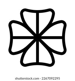 Showcase the beauty and elegance of your design with this stunning Black and White four leaf clover Icon. Perfect for graphic designs, logos, mobile apps, posters and more. 
