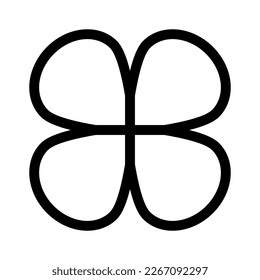 Showcase the beauty and elegance of your design with this stunning Black and White four leaf clover Icon. Perfect for graphic designs, logos, mobile apps, posters and more. 
