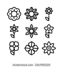 Showcase the beauty and elegance of your design with this stunning Black and White flower Icon. Perfect for graphic designs, logos, mobile apps, posters and more. 
