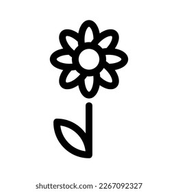 Showcase the beauty and elegance of your design with this stunning Black and White flower Icon. Perfect for graphic designs, logos, mobile apps, posters and more. 
