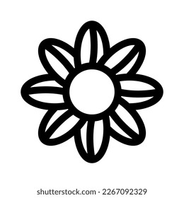 Showcase the beauty and elegance of your design with this stunning Black and White flower Icon. Perfect for graphic designs, logos, mobile apps, posters and more. 
