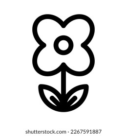 Showcase the beauty and elegance of your design with this stunning Black and White flower Icon. Perfect for graphic designs, logos, mobile apps, posters and more. 
