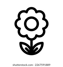 Showcase the beauty and elegance of your design with this stunning Black and White flower Icon. Perfect for graphic designs, logos, mobile apps, posters and more. 
