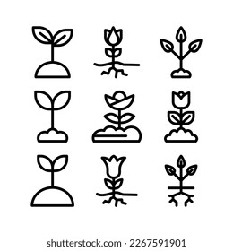 Showcase the beauty and elegance of your design with this stunning Black and White flower growth Icon. Perfect for graphic designs, logos, mobile apps, posters and more. 
