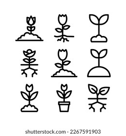 Showcase the beauty and elegance of your design with this stunning Black and White flower growth Icon. Perfect for graphic designs, logos, mobile apps, posters and more. 
