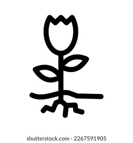 Showcase the beauty and elegance of your design with this stunning Black and White flower growth Icon. Perfect for graphic designs, logos, mobile apps, posters and more. 
