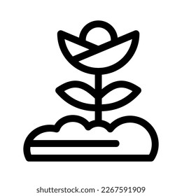 Showcase the beauty and elegance of your design with this stunning Black and White flower growth Icon. Perfect for graphic designs, logos, mobile apps, posters and more. 
