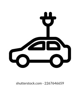 Showcase the beauty and elegance of your design with this stunning Black and White electric car Icon. Perfect for graphic designs, logos, mobile apps, posters and more. 
