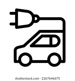 Muestra la belleza y elegancia de tu diseño con este impresionante icono de auto eléctrico en blanco y negro. Perfecto para diseños gráficos, logos, aplicaciones móviles, afiches y más. 
