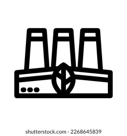 Showcase the beauty and elegance of your design with this stunning Black and White eco factory Icon. Perfect for graphic designs, logos, mobile apps, posters and more. 

