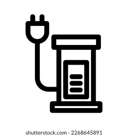 Showcase the beauty and elegance of your design with this stunning Black and White electrical station Icon. Perfect for graphic designs, logos, mobile apps, posters and more. 

