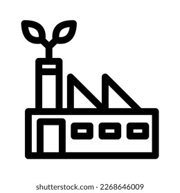Showcase the beauty and elegance of your design with this stunning Black and White eco factory Icon. Perfect for graphic designs, logos, mobile apps, posters and more. 
