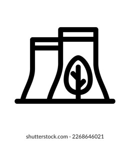 Showcase the beauty and elegance of your design with this stunning Black and White eco factory Icon. Perfect for graphic designs, logos, mobile apps, posters and more. 
