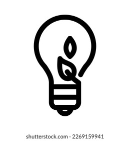 Showcase the beauty and elegance of your design with this stunning Black and White eco bulb Icon. Perfect for graphic designs, logos, mobile apps, posters and more. 
