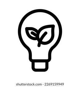 Showcase the beauty and elegance of your design with this stunning Black and White eco bulb Icon. Perfect for graphic designs, logos, mobile apps, posters and more. 
