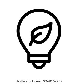 Showcase the beauty and elegance of your design with this stunning Black and White eco bulb Icon. Perfect for graphic designs, logos, mobile apps, posters and more. 
