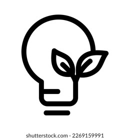 Showcase the beauty and elegance of your design with this stunning Black and White eco bulb Icon. Perfect for graphic designs, logos, mobile apps, posters and more. 

