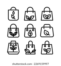 Muestra la belleza y la elegancia de tu diseño con este impresionante ícono de bolso ecológico negro y blanco. Perfecto para diseños gráficos, logos, aplicaciones móviles, afiches y más. 

