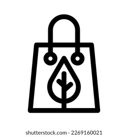 Showcase the beauty and elegance of your design with this stunning Black and White eco bag Icon. Perfect for graphic designs, logos, mobile apps, posters and more. 
