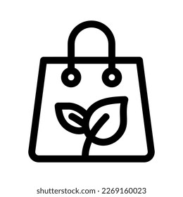 Showcase the beauty and elegance of your design with this stunning Black and White eco bag Icon. Perfect for graphic designs, logos, mobile apps, posters and more. 
