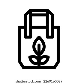 Muestra la belleza y la elegancia de tu diseño con este impresionante ícono de bolso ecológico negro y blanco. Perfecto para diseños gráficos, logos, aplicaciones móviles, afiches y más. 
