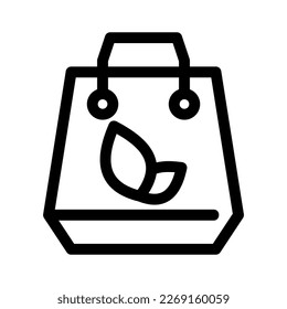 Muestra la belleza y la elegancia de tu diseño con este impresionante ícono de bolso ecológico negro y blanco. Perfecto para diseños gráficos, logos, aplicaciones móviles, afiches y más. 
