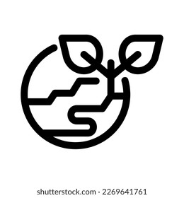 Showcase the beauty and elegance of your design with this stunning Black and White earth sustainability Icon. Perfect for graphic designs, logos, mobile apps, posters and more. 
