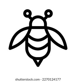 Showcase the beauty and elegance of your design with this stunning Black and White Bee Icon. Perfect for graphic designs, logos, mobile apps, posters and more. 
