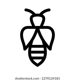 Showcase the beauty and elegance of your design with this stunning Black and White Bee Icon. Perfect for graphic designs, logos, mobile apps, posters and more. 
