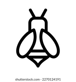 Showcase the beauty and elegance of your design with this stunning Black and White Bee Icon. Perfect for graphic designs, logos, mobile apps, posters and more. 
