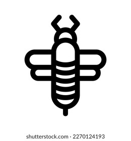 Showcase the beauty and elegance of your design with this stunning Black and White Bee Icon. Perfect for graphic designs, logos, mobile apps, posters and more. 
