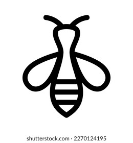 Showcase the beauty and elegance of your design with this stunning Black and White Bee Icon. Perfect for graphic designs, logos, mobile apps, posters and more. 
