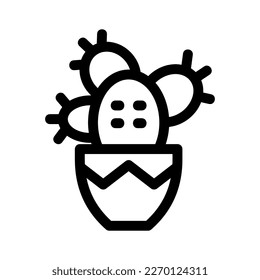 Showcase the beauty and elegance of your design with this stunning Black and White cactus Icon. Perfect for graphic designs, logos, mobile apps, posters and more. 
