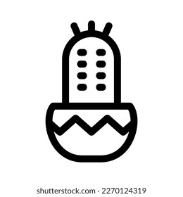 Showcase the beauty and elegance of your design with this stunning Black and White cactus Icon. Perfect for graphic designs, logos, mobile apps, posters and more. 
