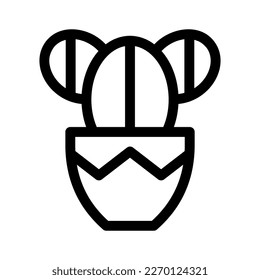 Showcase the beauty and elegance of your design with this stunning Black and White cactus Icon. Perfect for graphic designs, logos, mobile apps, posters and more. 

