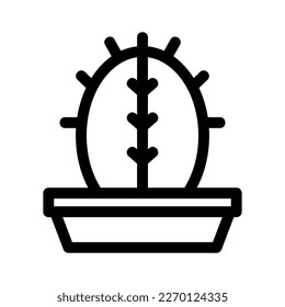 Showcase the beauty and elegance of your design with this stunning Black and White cactus Icon. Perfect for graphic designs, logos, mobile apps, posters and more. 
