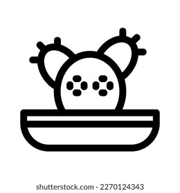 Muestra la belleza y la elegancia de tu diseño con este impresionante icono de cactus en blanco y negro. Perfecto para diseños gráficos, logos, aplicaciones móviles, afiches y más. 
