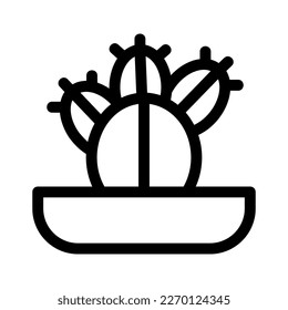 Showcase the beauty and elegance of your design with this stunning Black and White cactus Icon. Perfect for graphic designs, logos, mobile apps, posters and more. 
