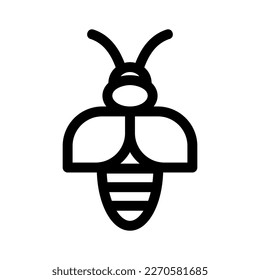 Showcase the beauty and elegance of your design with this stunning Black and White Bee Icon. Perfect for graphic designs, logos, mobile apps, posters and more. 
