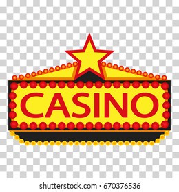 Showcase, casino. Billboard with stars. Vector illustration