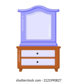 Icono de armario de muestra en diseño plano 

