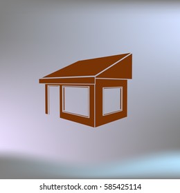Showcase icon vector illustration. Flat design element