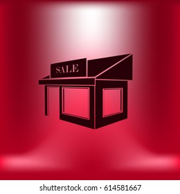 Showcase icon vector illustration. Flat design element